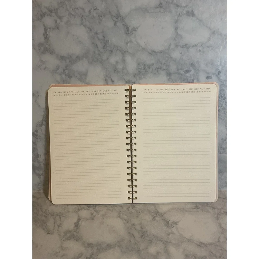 Threshold Wavy Peach Spiral Notebook 240 Pages Lined Journal 7x10 081-01-9552